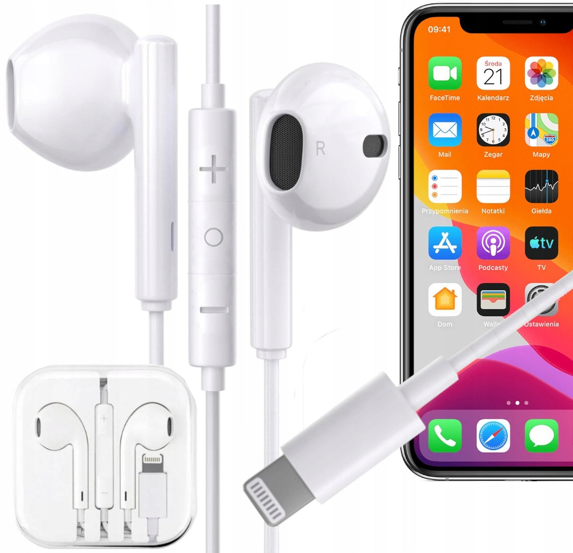 Lightning In-Ear Headphones for iPhone XS XR 11 12 13 14 Pro Max