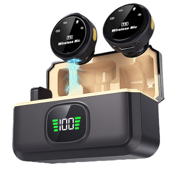 Lightning Wireless Tie Microphone for Iphone PORTABLE MICROPHONE Q8 Packaging status original