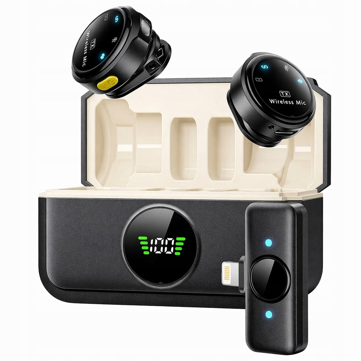 Lightning Wireless Tie Microphone for Iphone PORTABLE MICROPHONE Q8