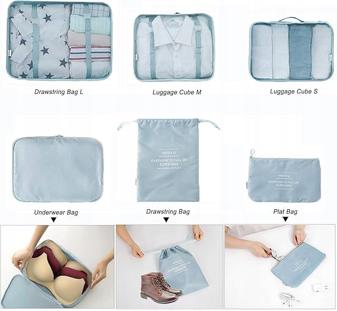 Lightweight 6-Piece Packing Organizer- Erliway Packaging status original