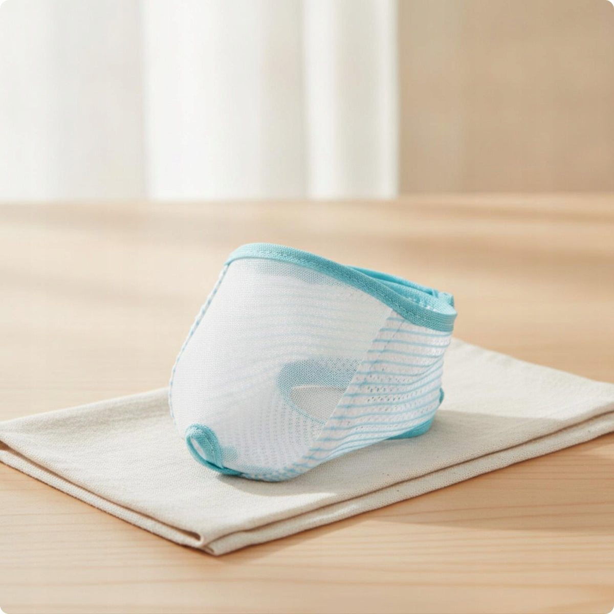 Lightweight Breathable Cat Cover | Soft Bound Edge, Cat Muzzle with S Blue