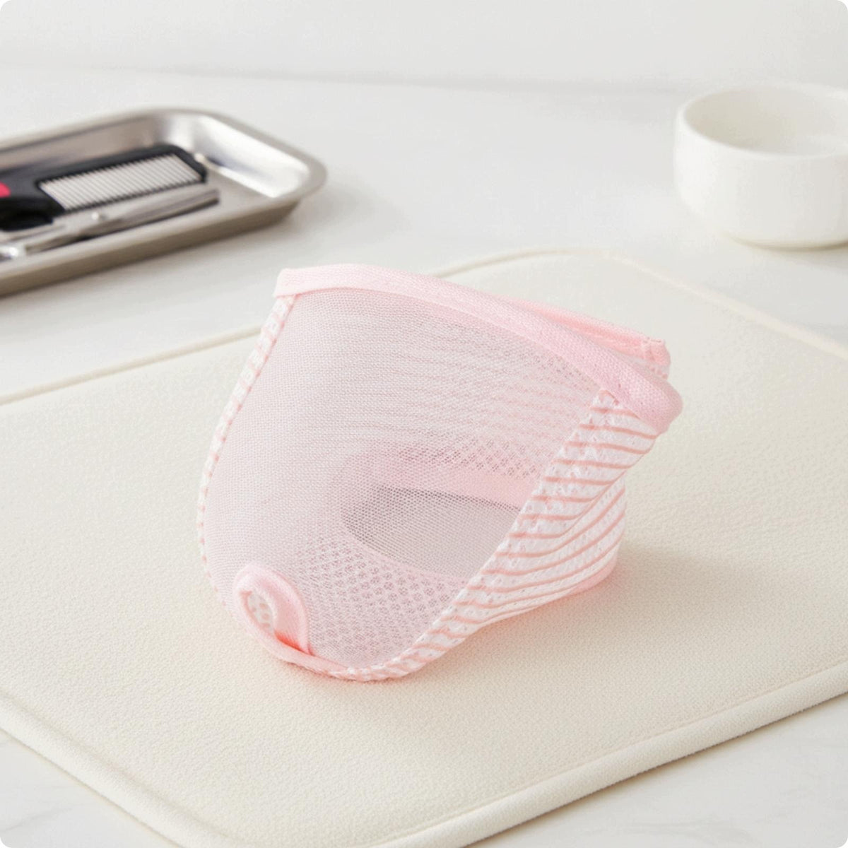 Lightweight Breathable Cat Cover | Soft Bound Edge, Cat Muzzle with S Pink