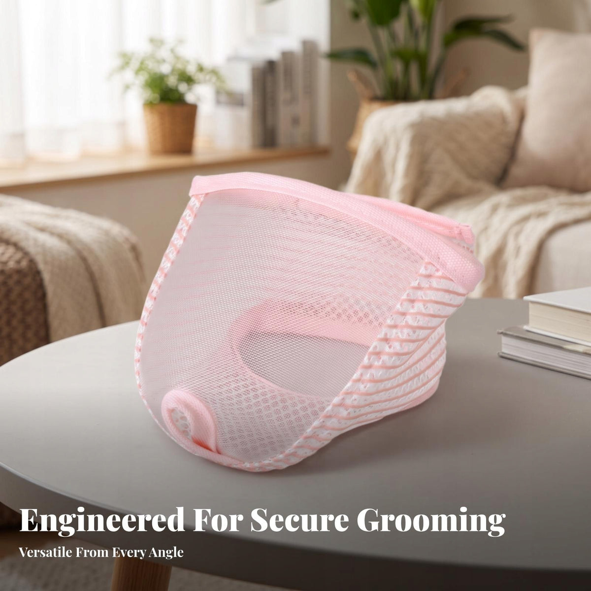 Lightweight Breathable Cat Headgear | Soft Bound Edge, Cat Muzzle S Pink Packaging status original