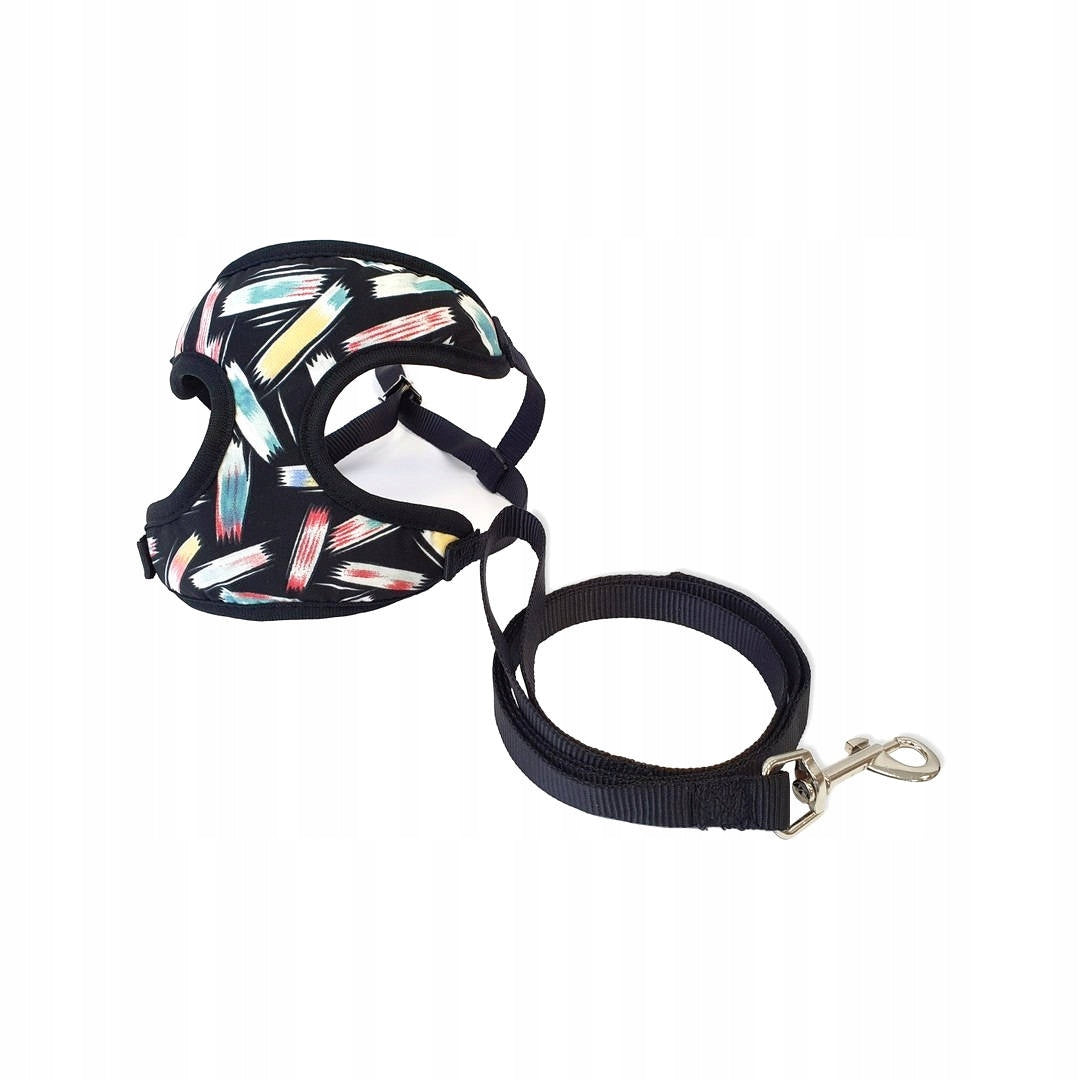 Lightweight Breathable Pressure-Free Harness for Small Dog + Black Lanyard Manufacturer code unizoo12298