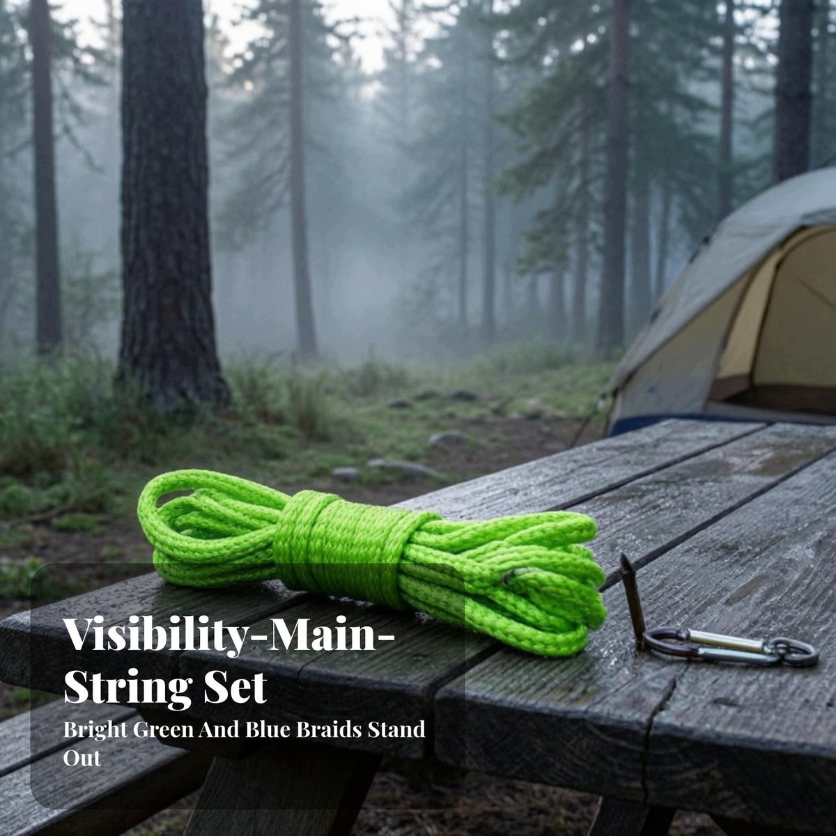 Lightweight Cord Tensor | Metal Construction, Tent Rope Tensioner Silv a Packaging status original
