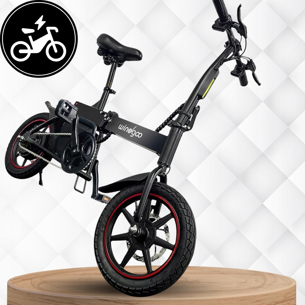 Lightweight FOLDING Bike 14" ELECTRIC Composer 25km/h BLACK Disc Brakes Foldability self-assembly, adjustable