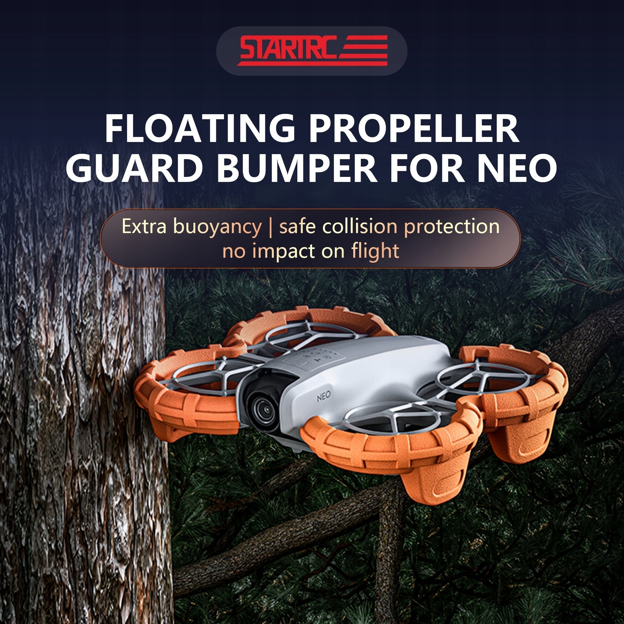 Lightweight Floating Propeller Guard Bumper STARTRC for DJINeo Orange Drone Brand STARTRC