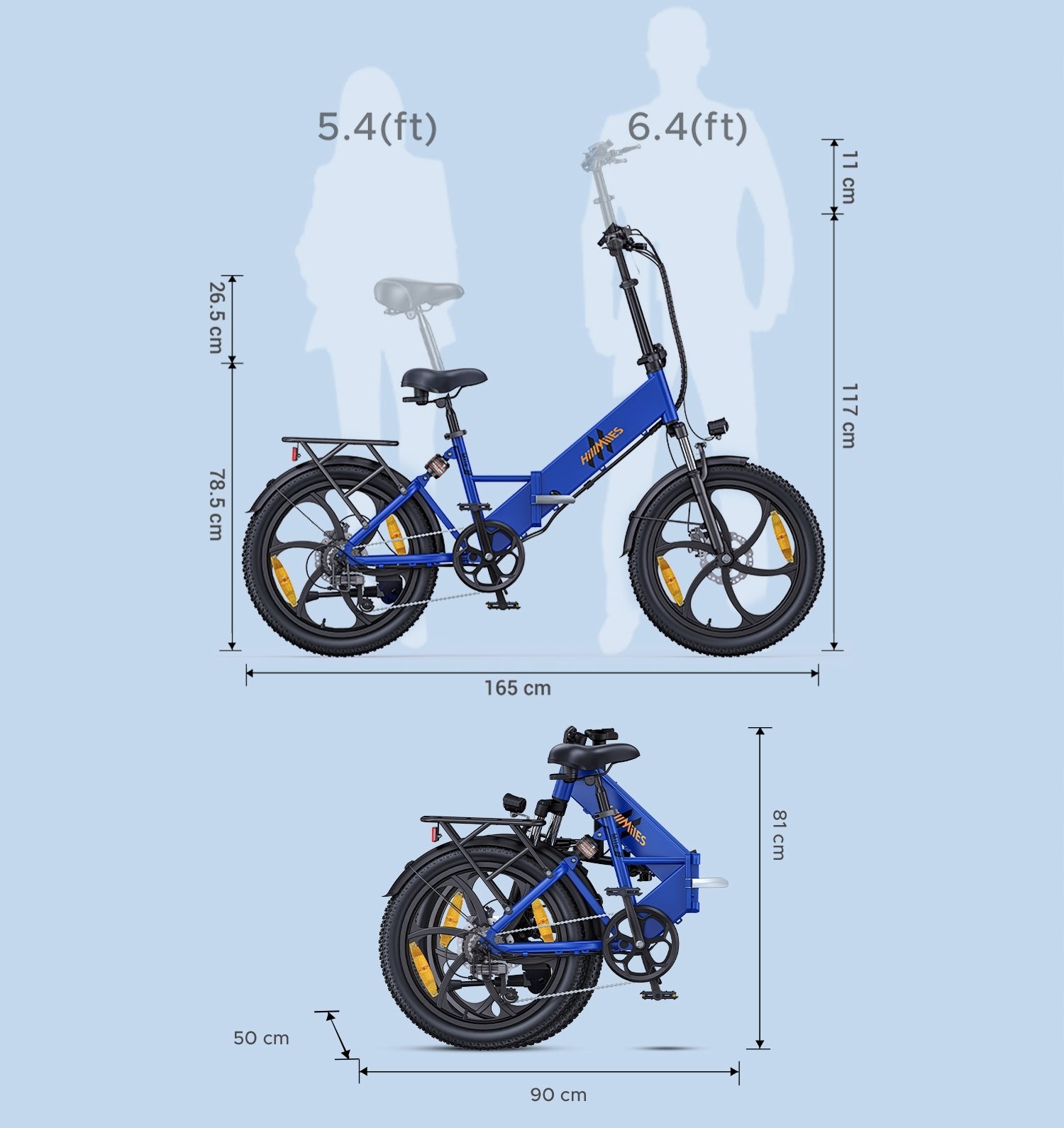 Lightweight Folding Electric Bike HillMiles Mile2 36V 100km 250W 13Ah 20×3" Packaging status original