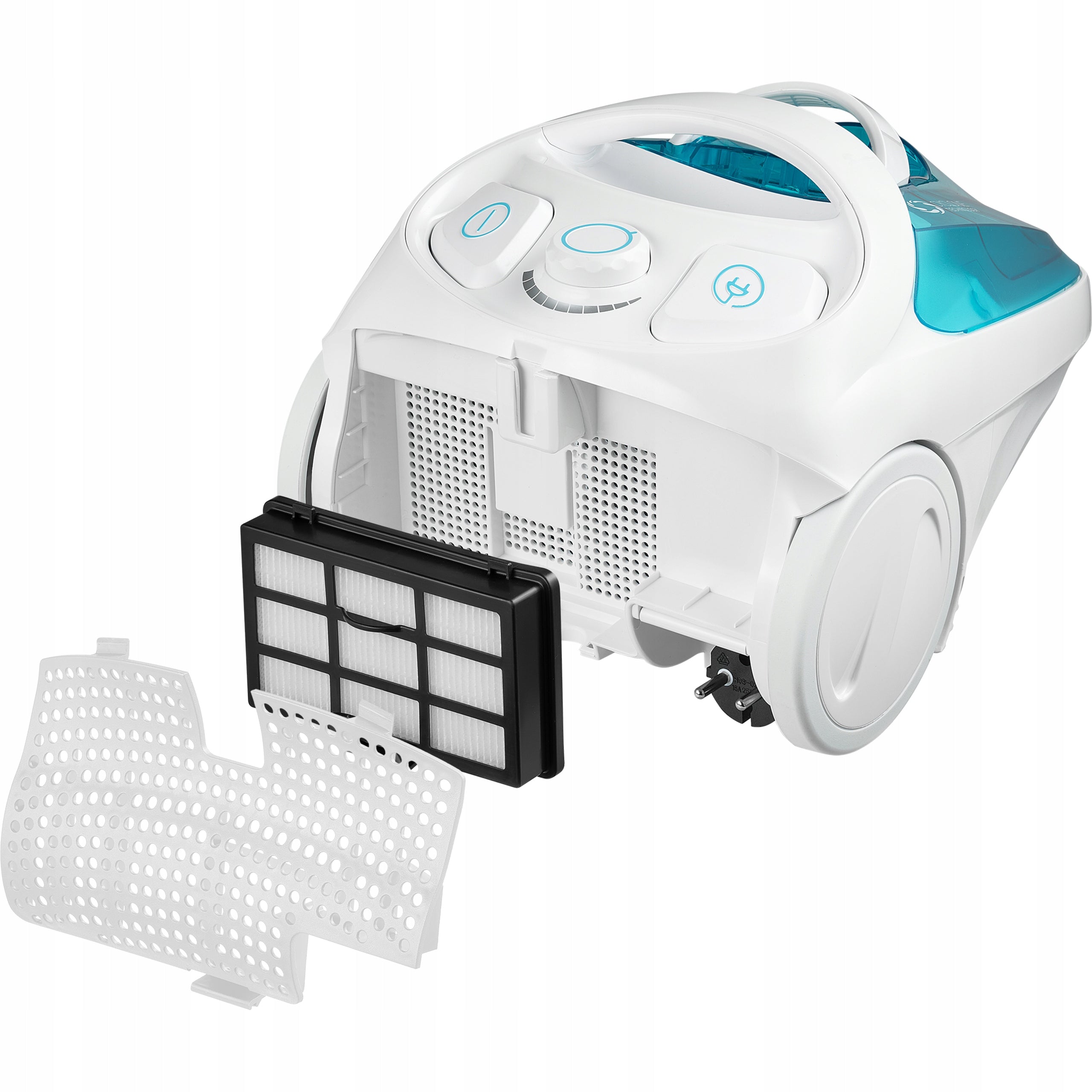 Lightweight POWERFUL Bagless Vacuum Cleaner Sencor SVC 1015TQ White 800W EPA E12 Power rating 800 W