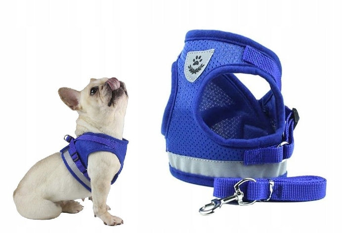 Lightweight Pressure-Free Harness for Small Cat Dog Strong Reflective XS + LEASH