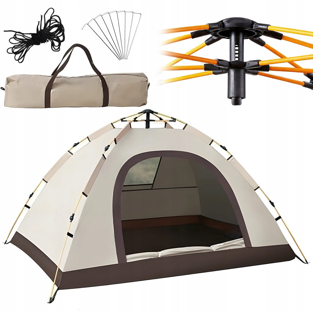 Lightweight Tourist Tent 2-3 Person Self-Assembly Spring System
