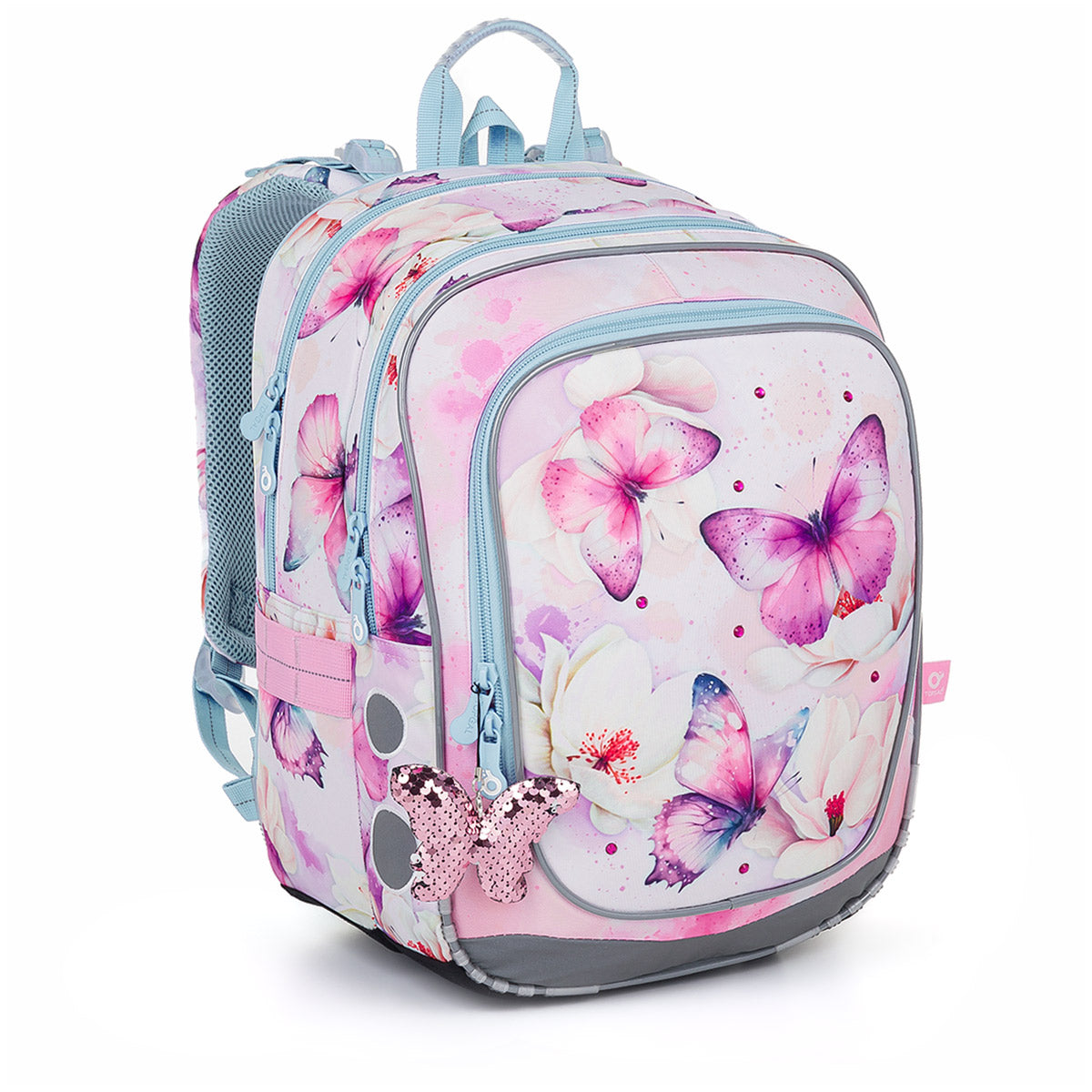Lightweight backpack with butterflies Topgal ENDY 24002 1-3 class for girls