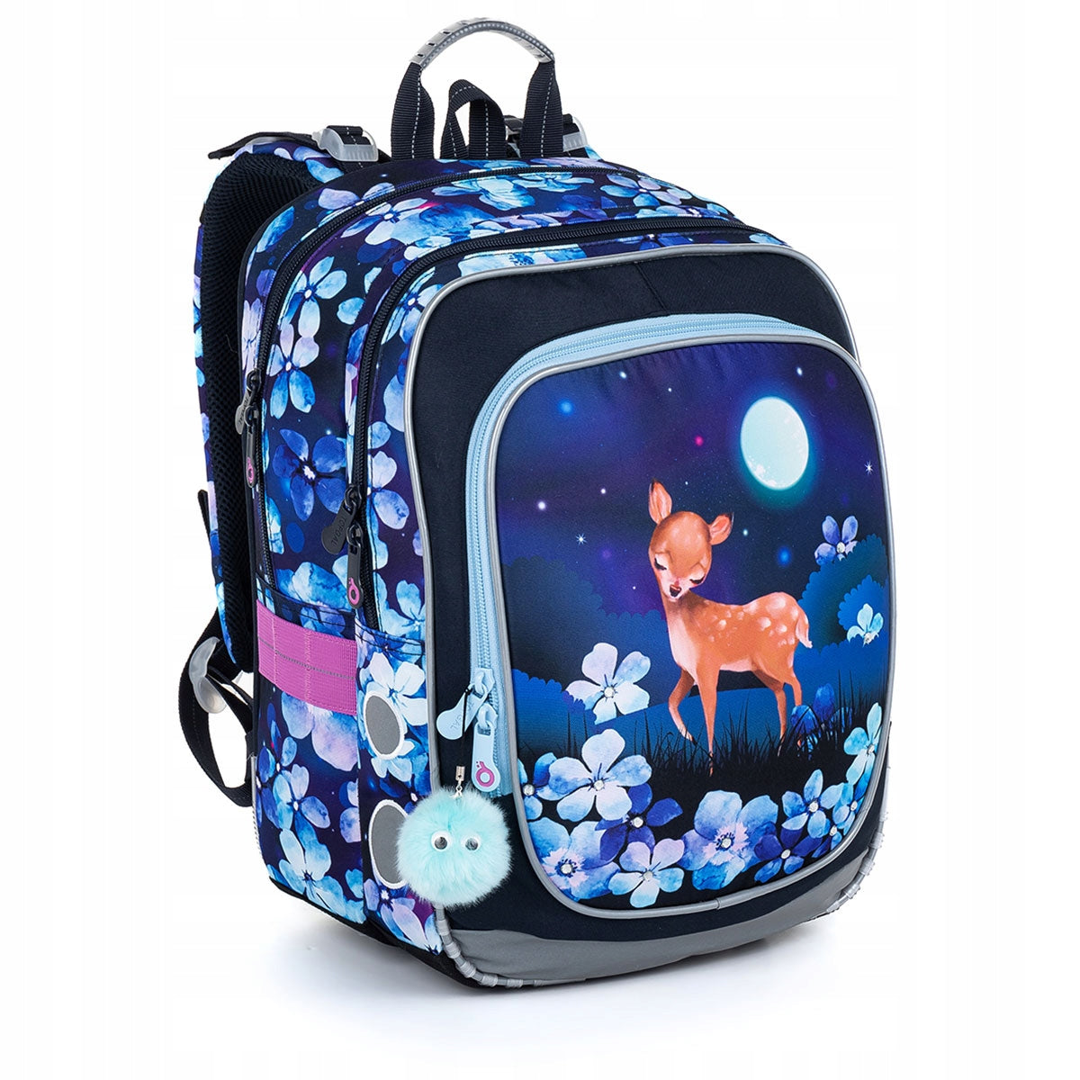 Lightweight backpack with deer Topgal ENDY 23002 1-3 class for girls