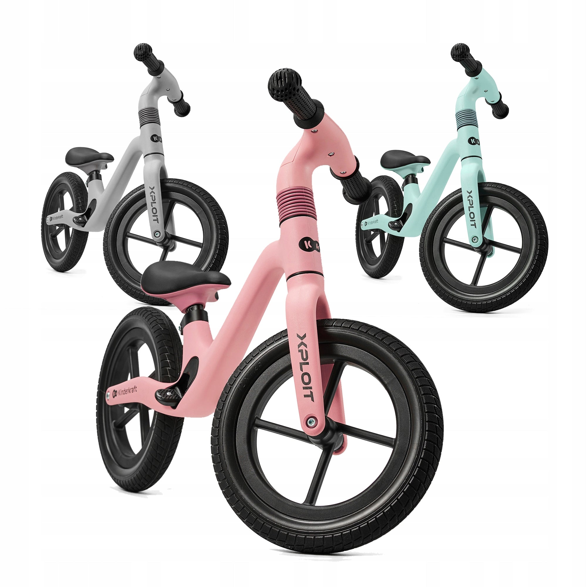 Lightweight balance bike Kinderkraft XPLOIT 12" pink sports bearings Packaging status original