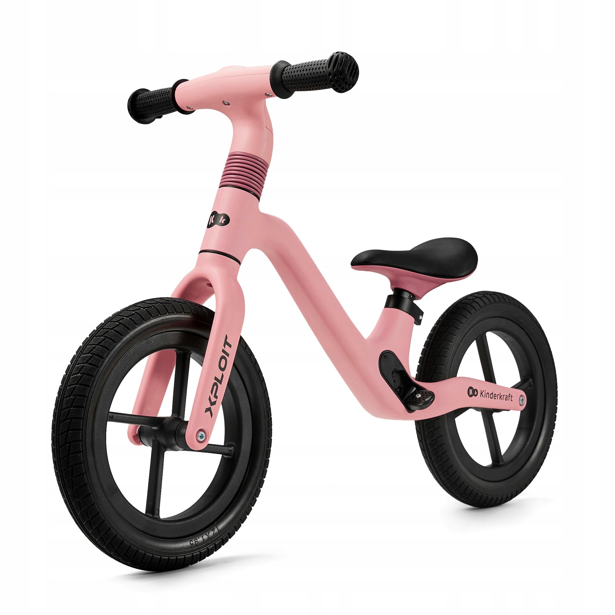 Lightweight balance bike Kinderkraft XPLOIT 12" pink sports bearings