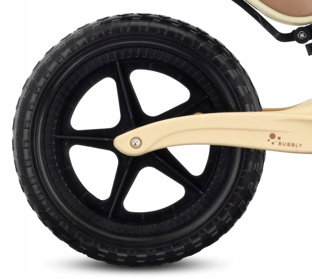 Lightweight children's balance bike 2,4 kg BUBBLY nylon foam mudguard Model BubblyBeige