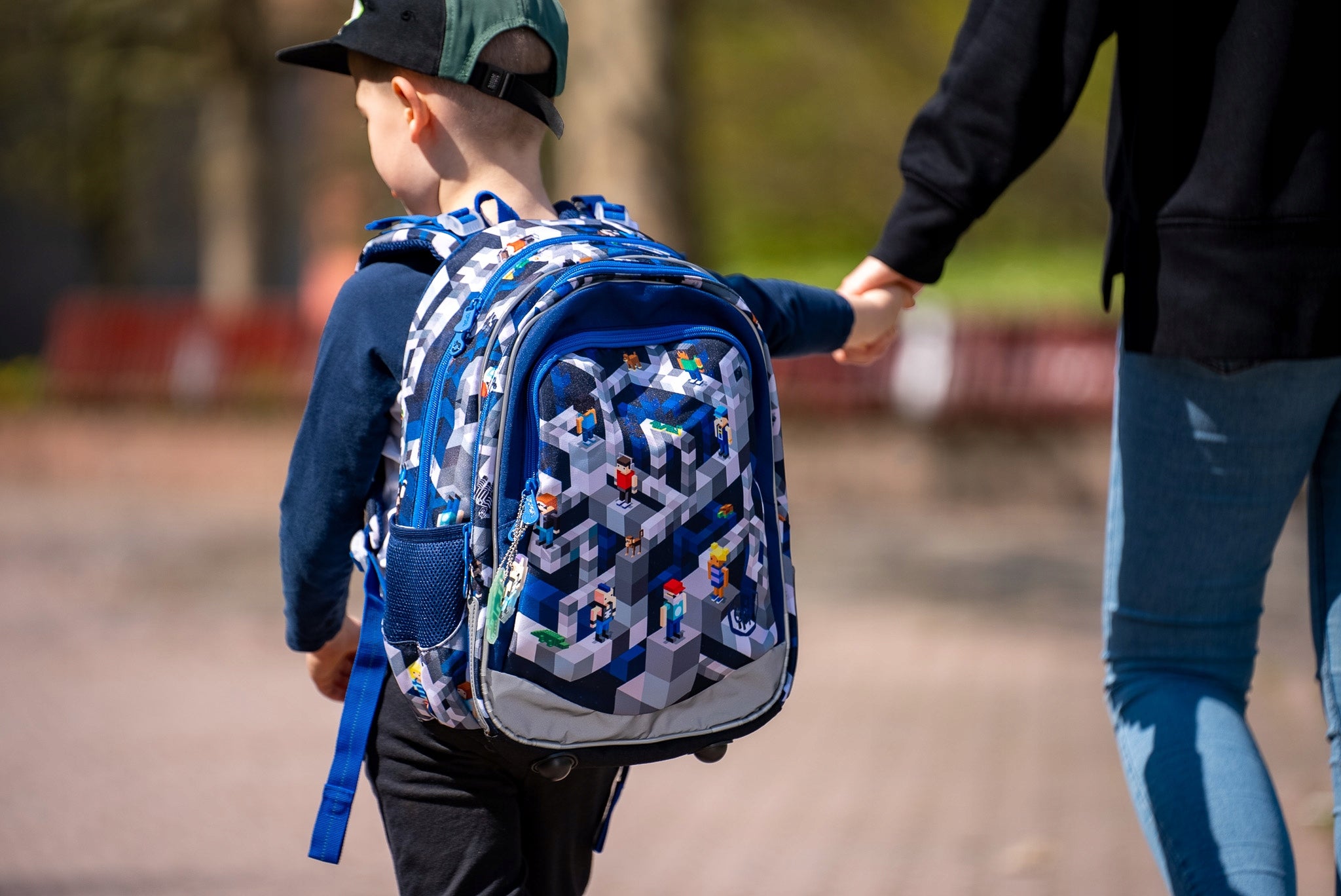 Lightweight school backpack for boys 1-4 class Topgal ELLY 19014 PixelArt Manufacturer code ELLY_19014_B