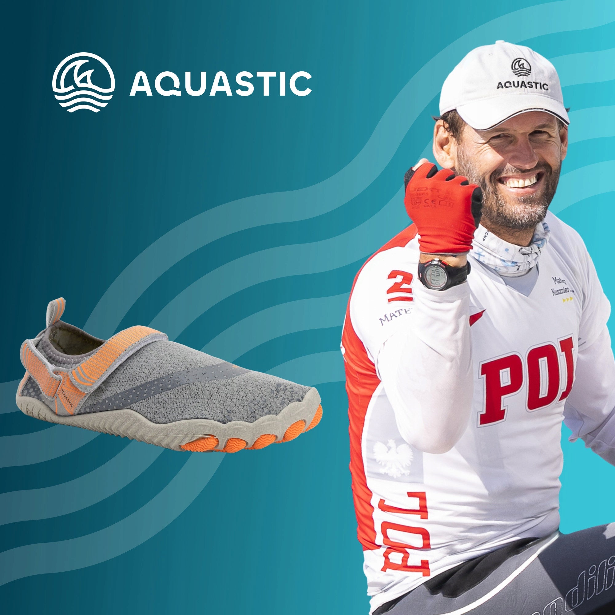 Lightweight water shoes AQUASTIC Aqua BAREFOOT for BEACH ECHINACEA STONES 40 EU Packaging status original