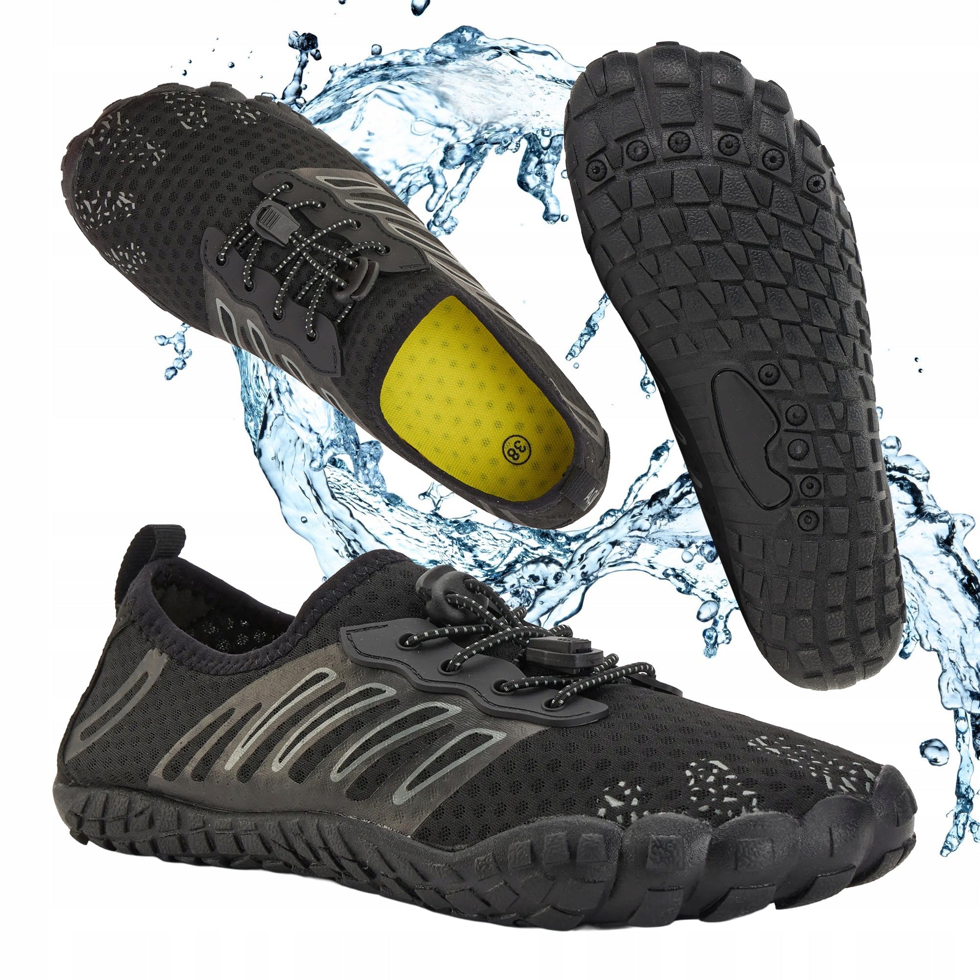 Lightweight water shoes AQUASTIC Aqua BAREFOOT for BEACH ECHINACEA STONES 41