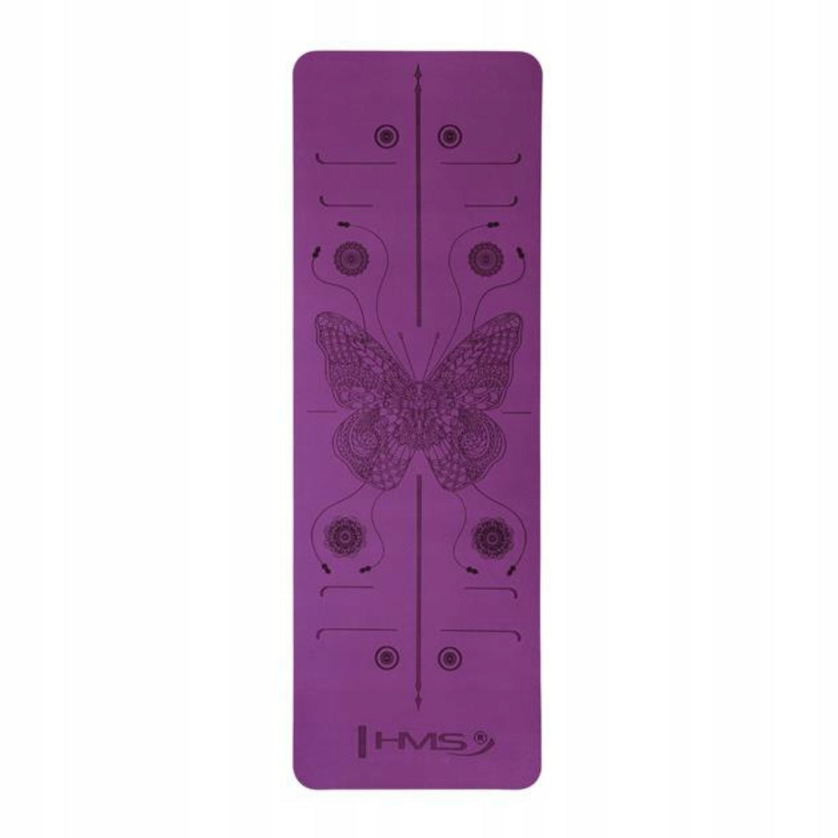 Lightweight yoga mat tpe purple with drawstring handle HMS Packaging status original