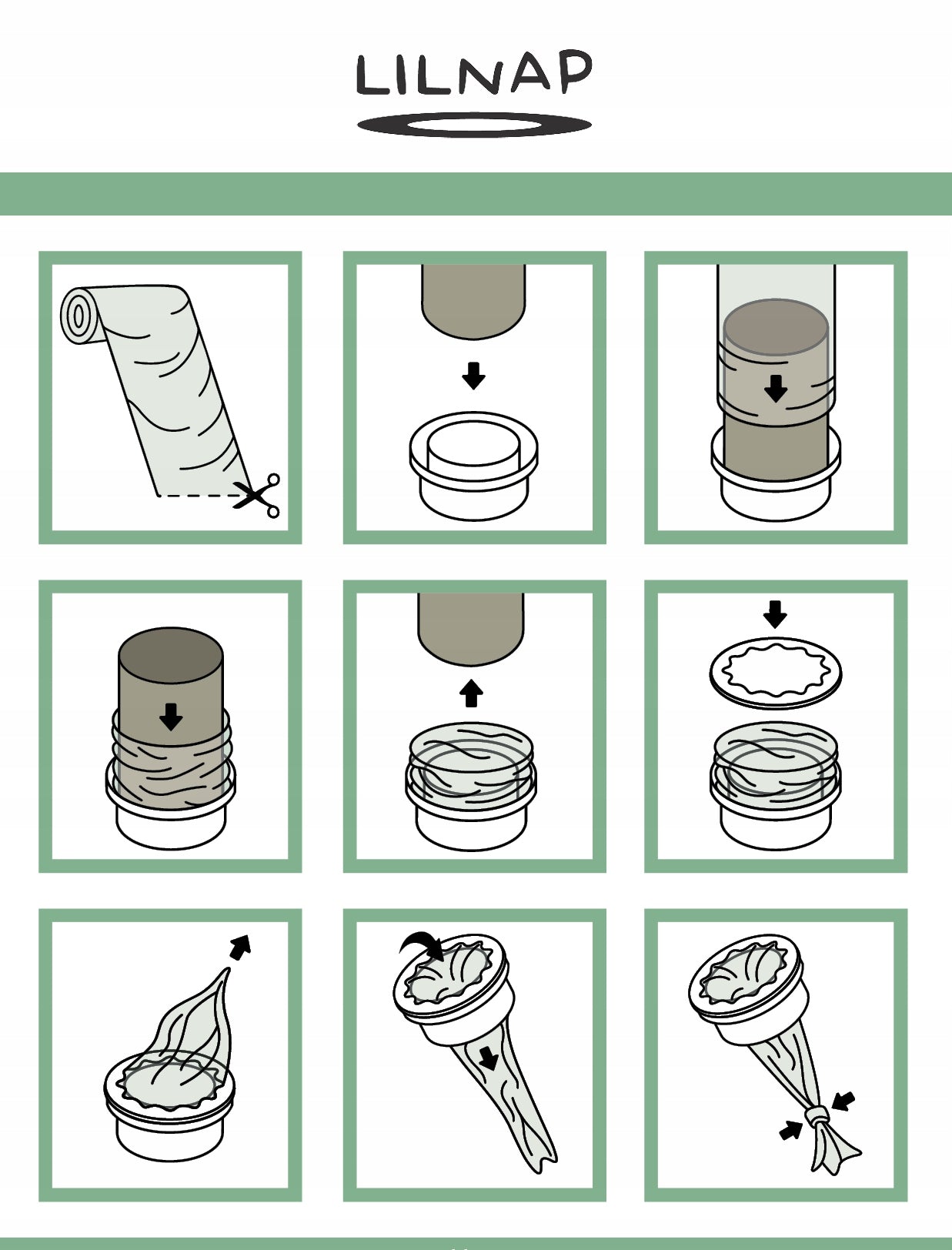 Lilnap Mounting tube for mounting foil in diaper insert Packaging status original