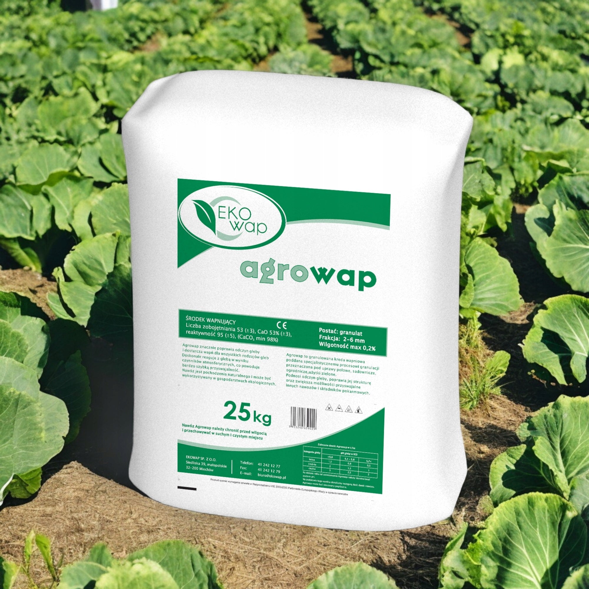 Lime Granulated Lawn CaCO3 Garden 25kg Very Efficient Fertilizer Antimech XL Manufacturer code Agrowap