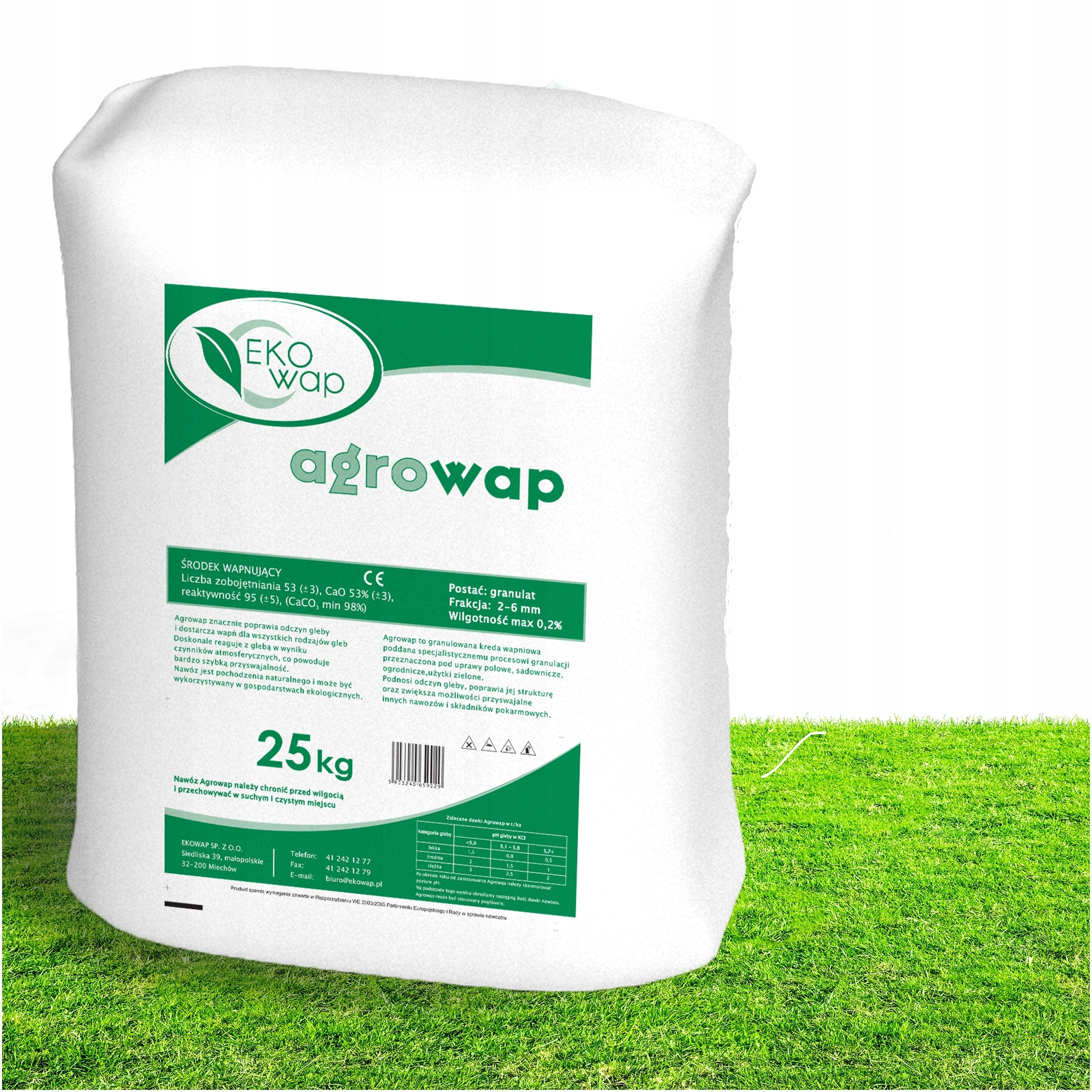 Lime Granulated Lawn CaCO3 Garden 25kg Very Efficient Fertilizer Antimech XL