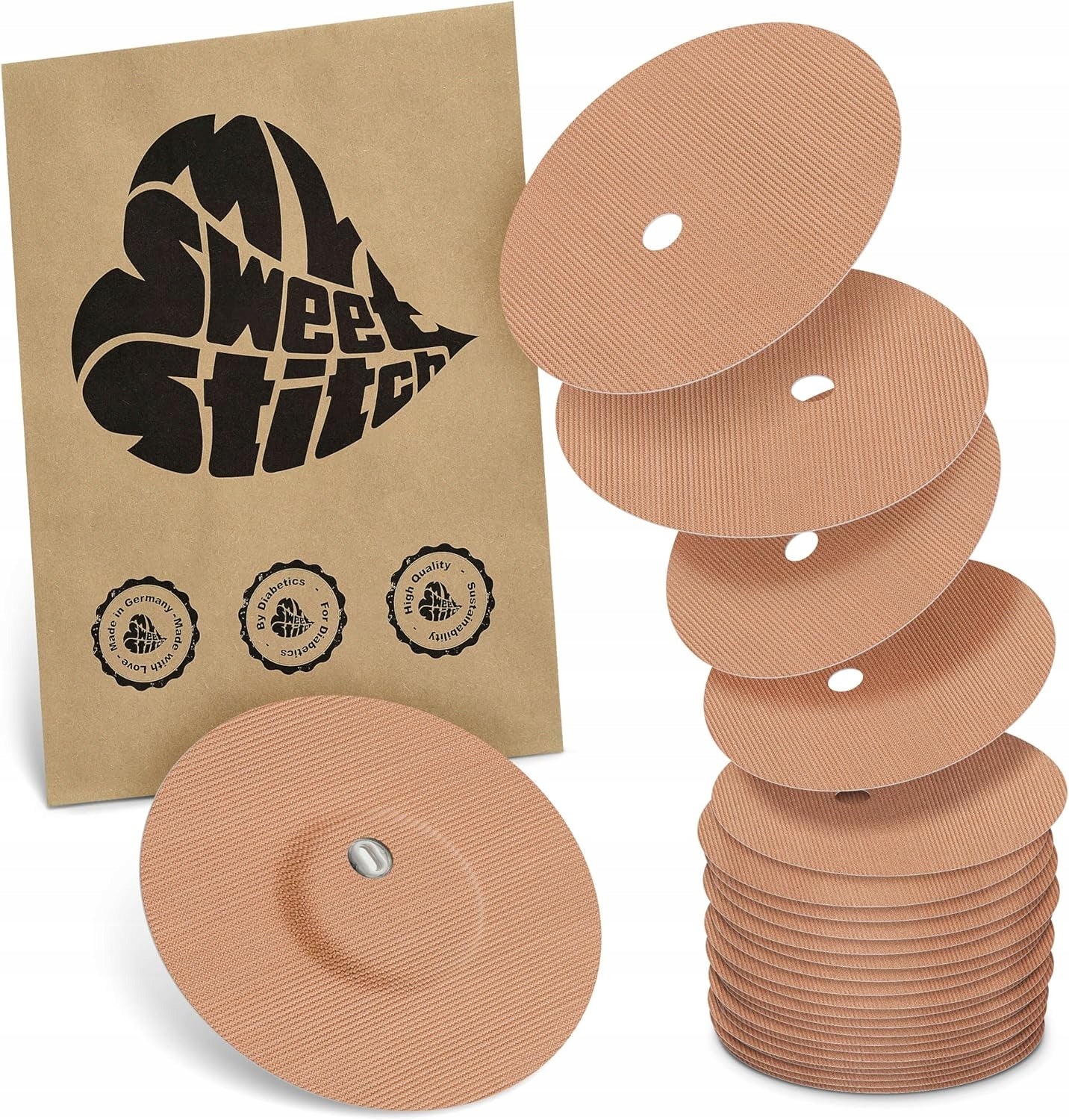 LinX / FreeStyle Libre 3 Sensor Round Protective Patches, 10pcs, Beige