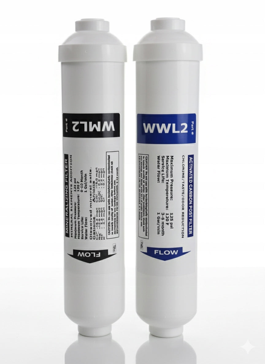 Linear cartridges for reverse osmosis WWL2 and WML2 mineral and carbon RO