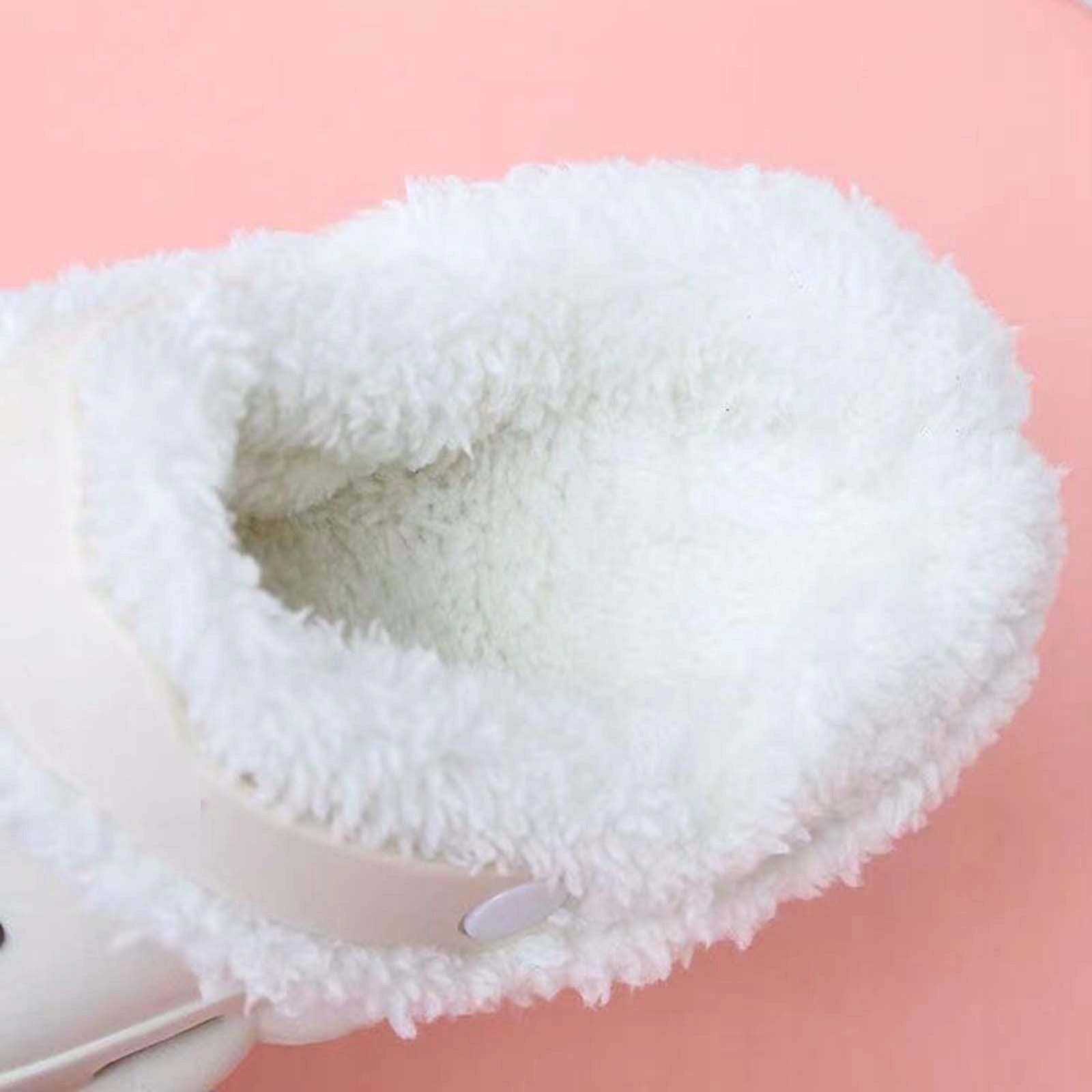 Liner Plush Slippers Cover Slippers Liner Detachable Bootie Sock 24cm white Packaging status original