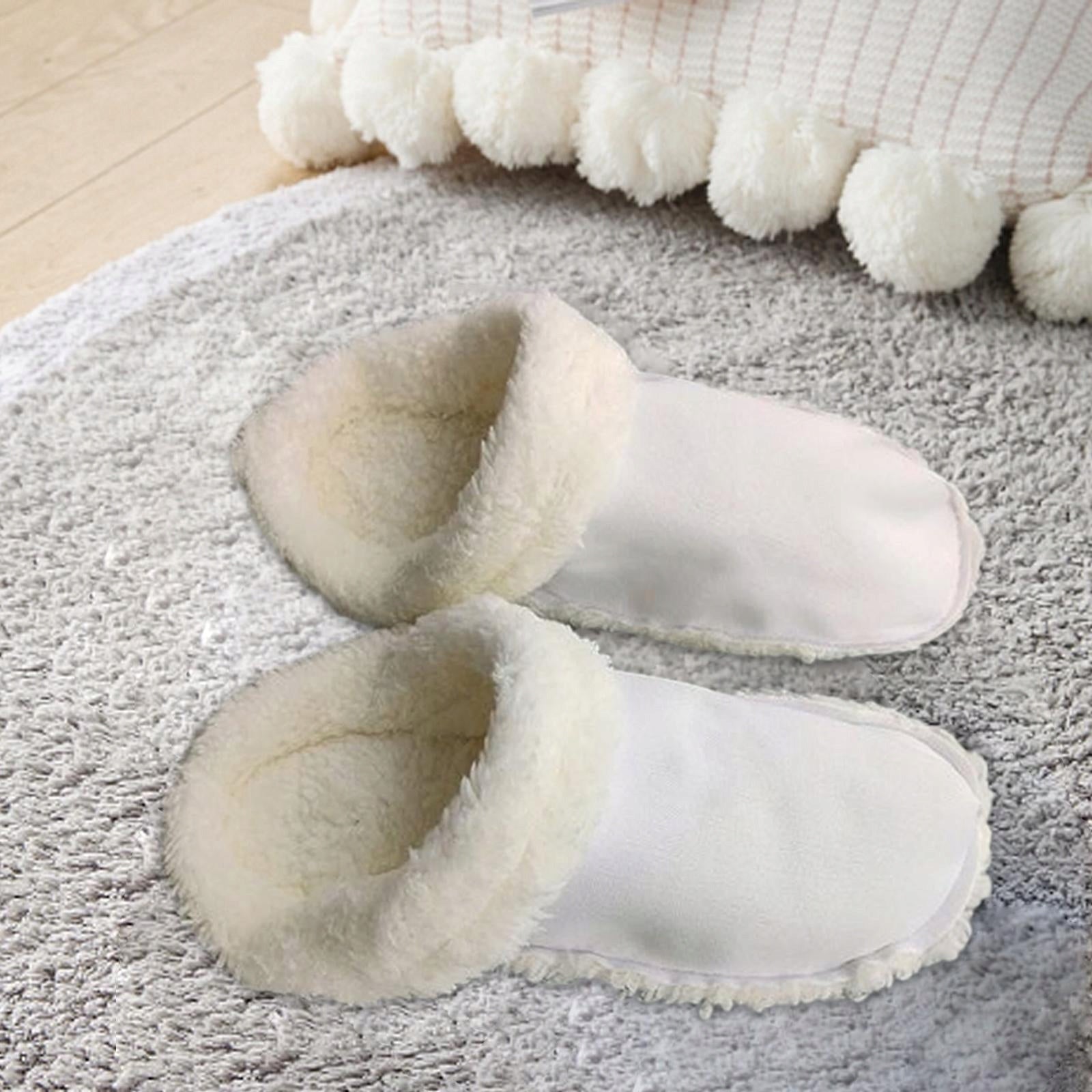 Liner Warm Slipper Cover Slippers Liner Clogs Liner Inner Soles 24cm white