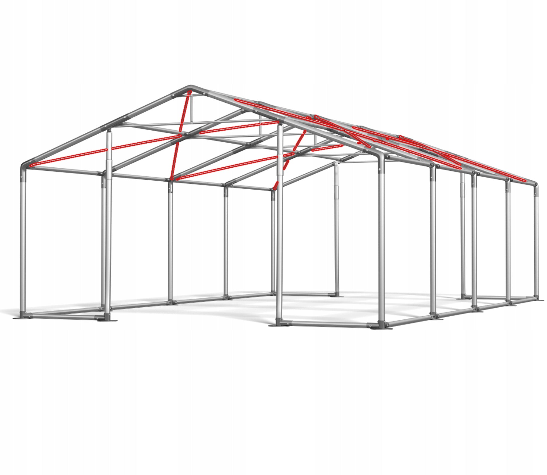 Links roof tensions for year-round tent 4m wide