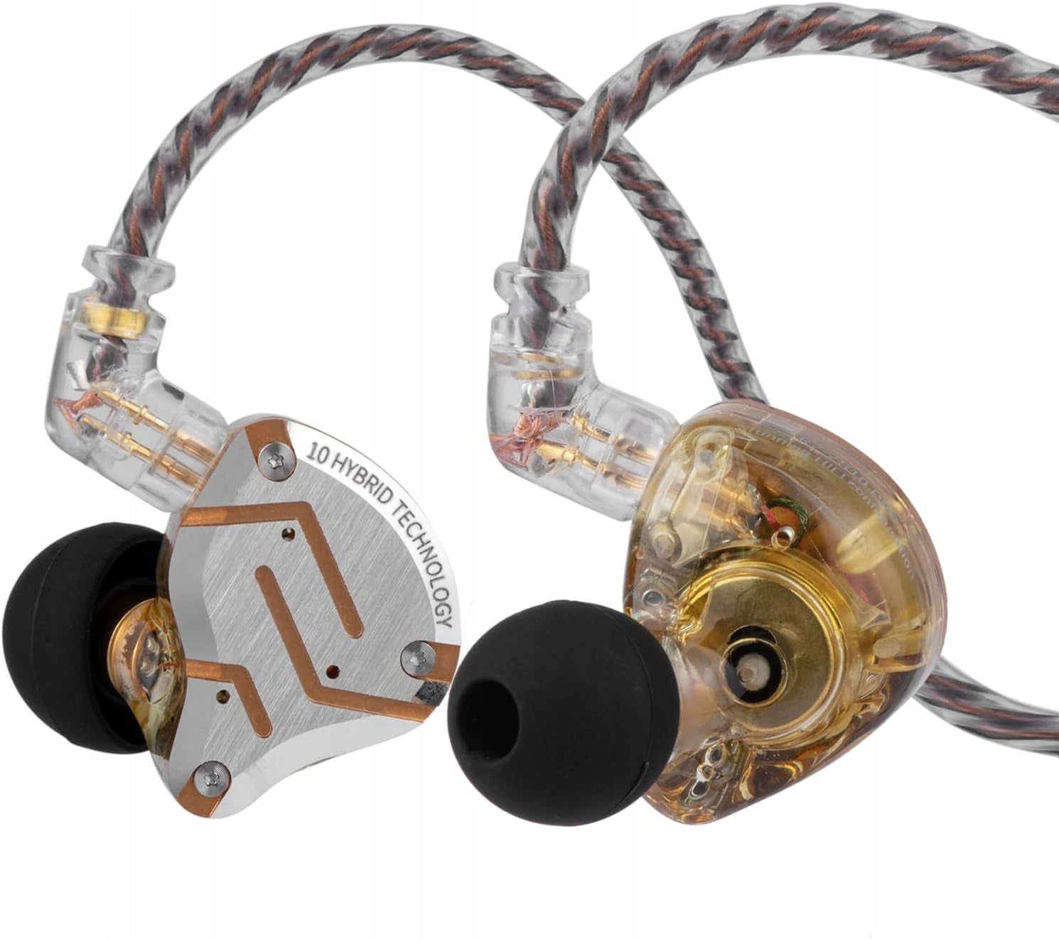 Linsoul KZ ZS10 Pro 4BA+1DD IEM 2pin HiFi Gold