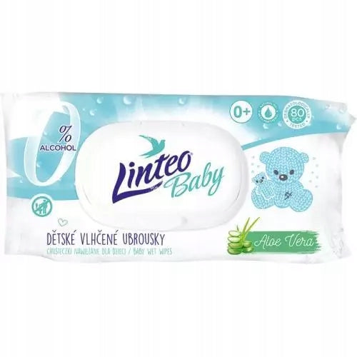 Linteo Baby vlhčené ubrousky s Aloe Vera 80 ks