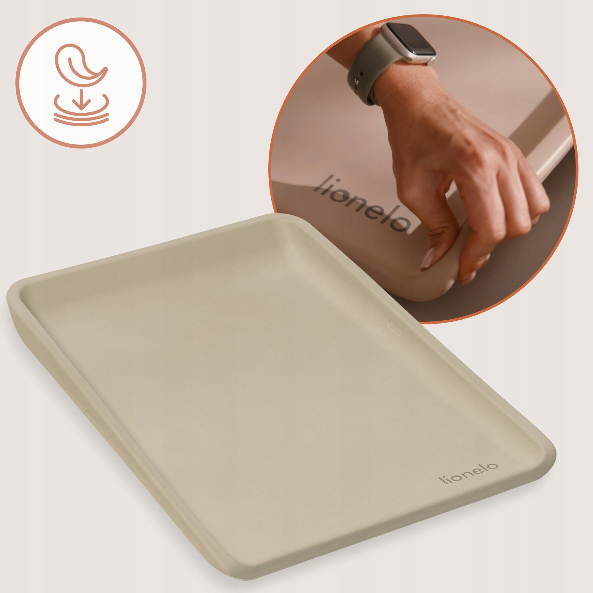 Lionelo Megs Beige Sand changing table soft chest of drawers cover Brand Lionelo