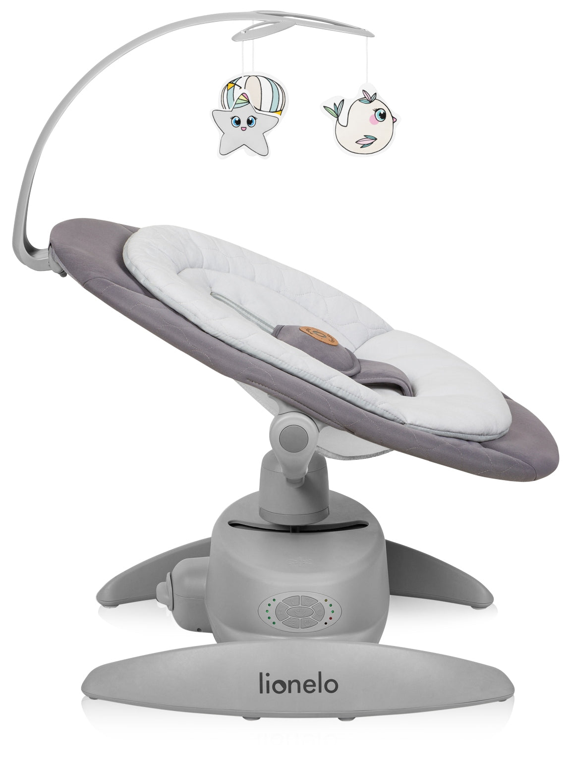 Lionelo Mell lehátko-houpačka od narození do 9 kg Pilot Grey Stone Brand Lionelo