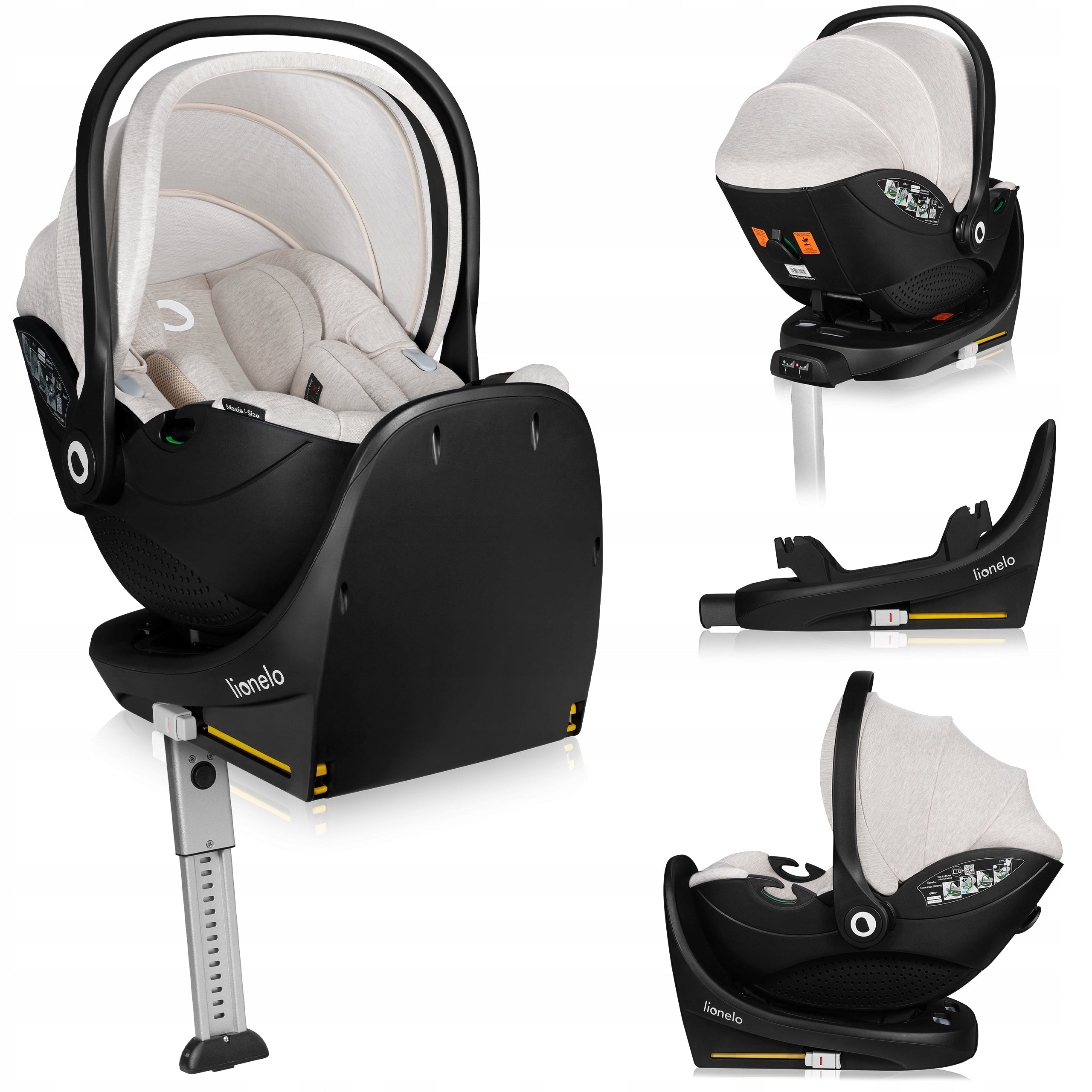 Lionelo Moxie I-Size Beige Sand with ISOFIX swivel base 40-87cm
