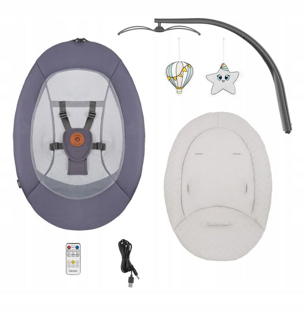 Lionelo Ralf with automatic rocking, toy headband Packaging status original