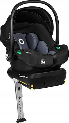 Lionelo car seat Astrid I-Size Black Grey + ISOFIX base LIGHTWEIGHT