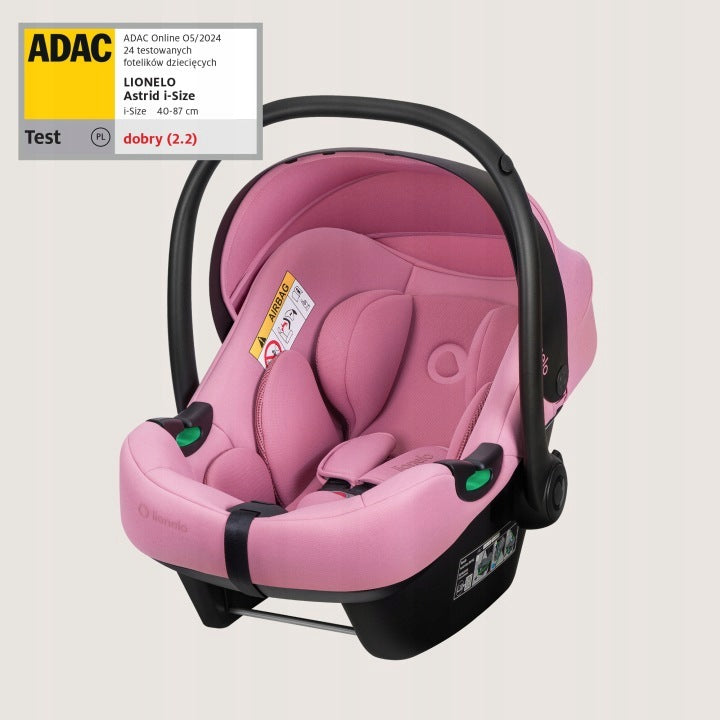 Lionelo car seat Astrid I-Size Pink Coral 0-13kg 40-87cm Manufacturer code Fotelik samochodowy nosidełko 0-13kg 40-87cm