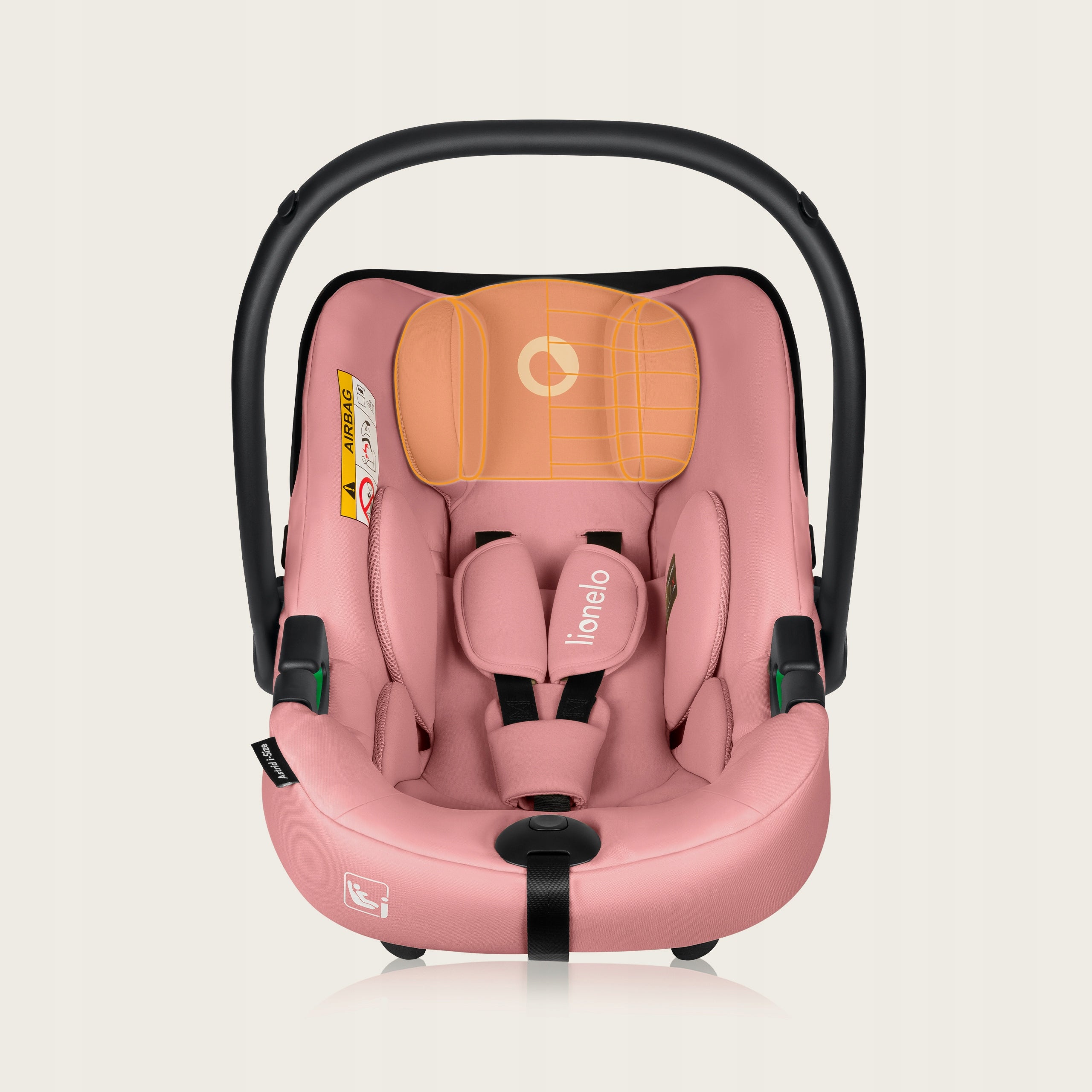 Lionelo car seat Astrid I-Size Pink Coral Lightweight Safe Brand Lionelo