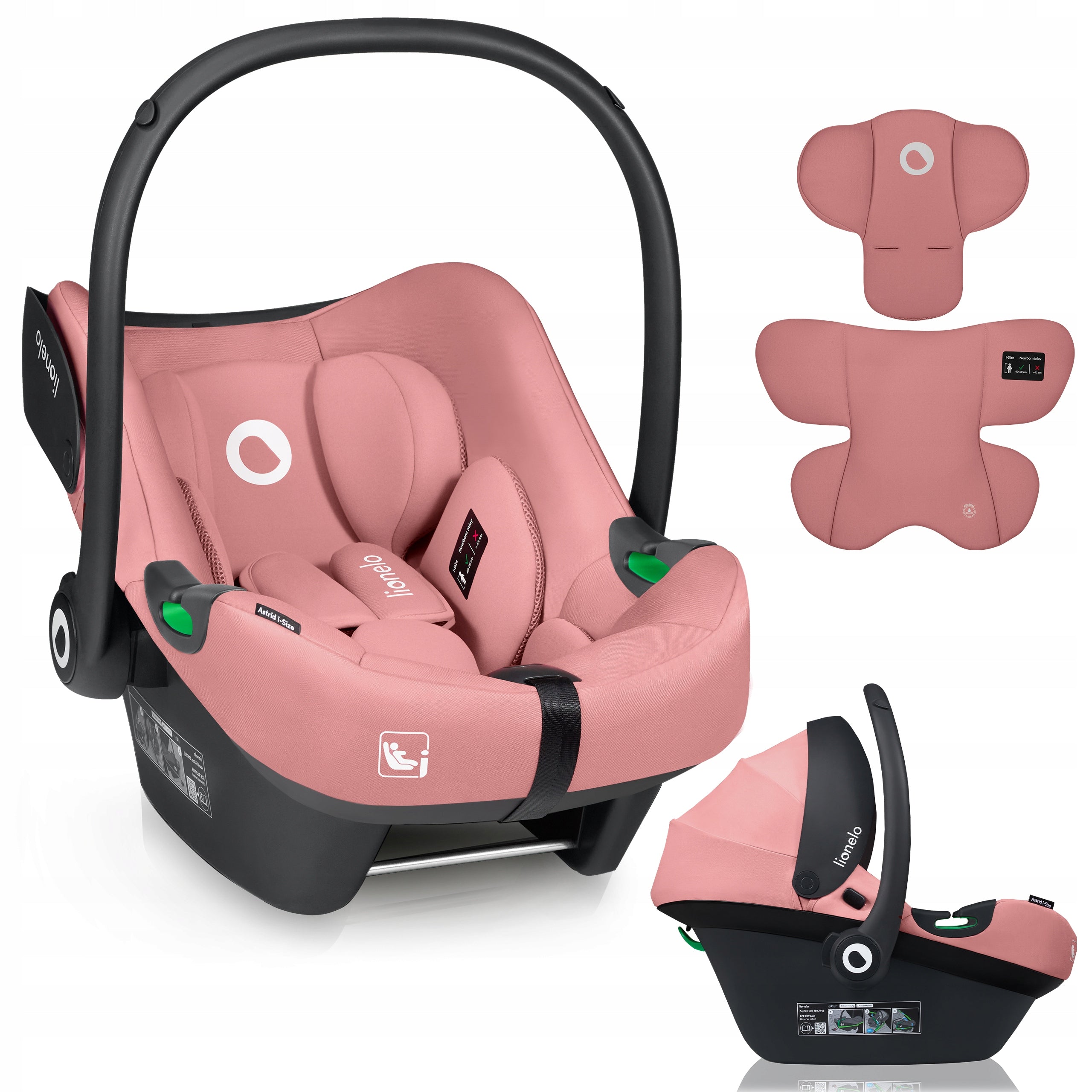 Lionelo car seat Astrid I-Size Pink Coral Lightweight Safe
