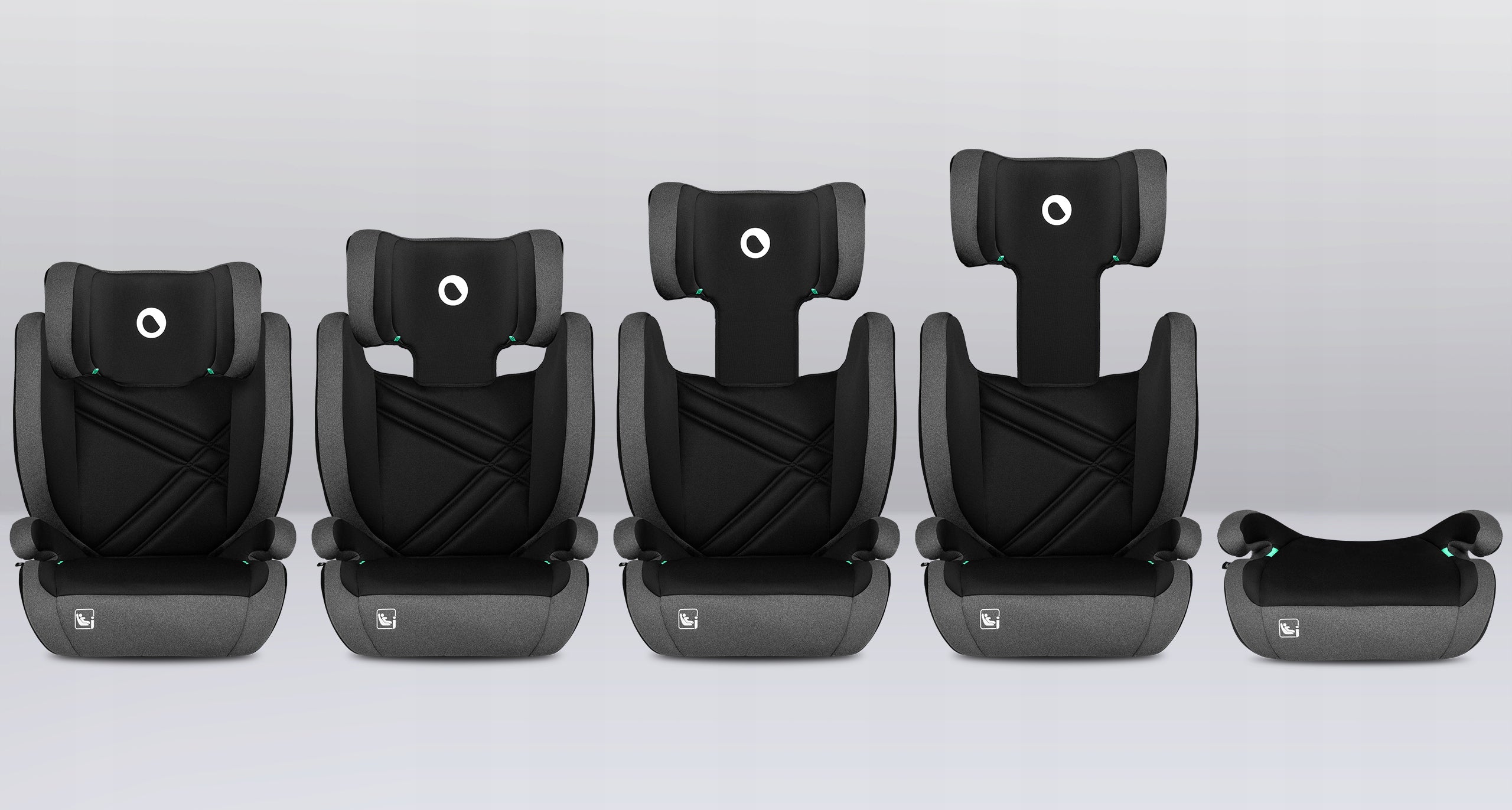 Lionelo car seat Hugo I-Size Black Grey up to 150cm Manufacturer code LO-HUGO I-SIZE BLACK GREY