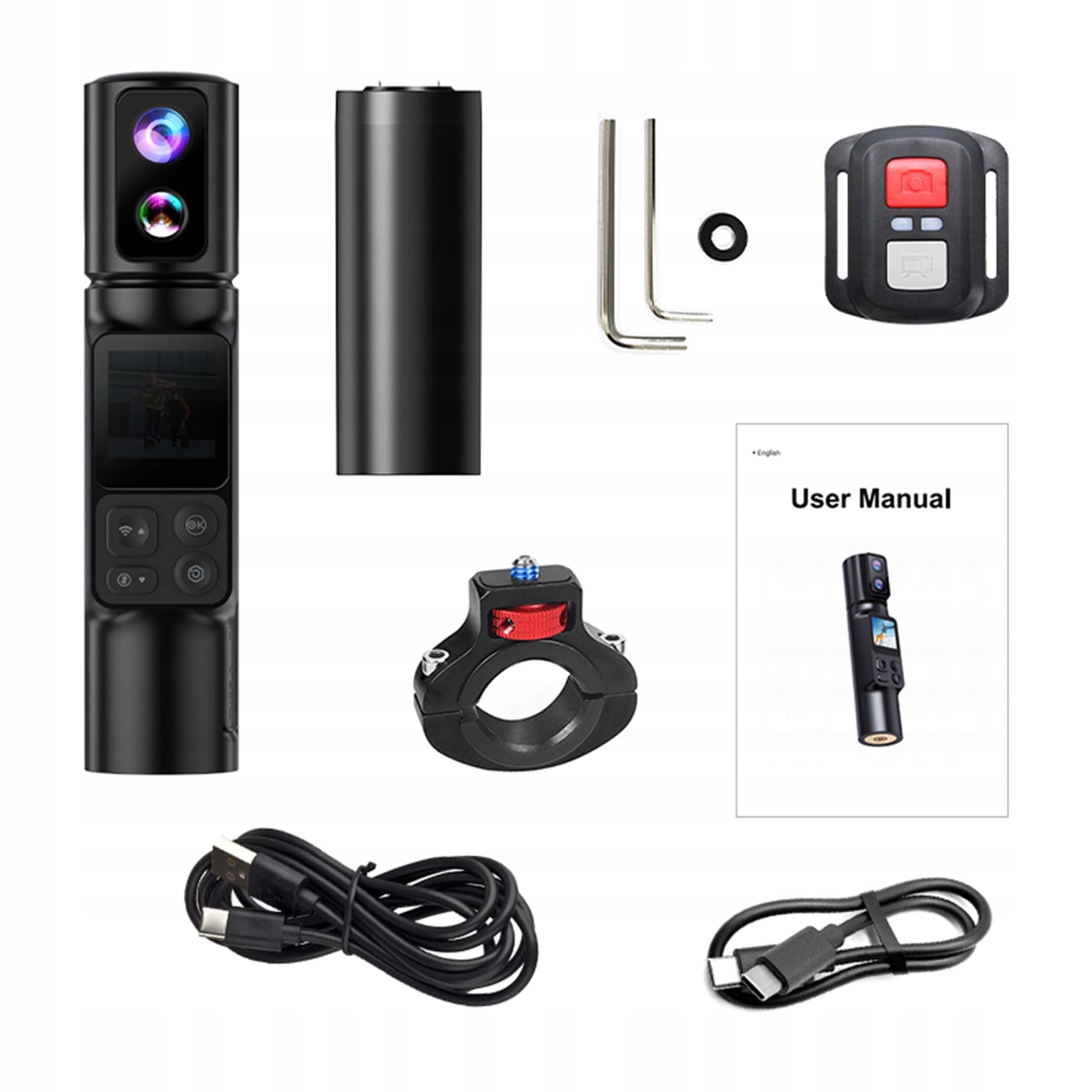 Lipa AT-M103 6K action camera IPS WiFi – 360 Degree camera - Vlog camera Packaging status original