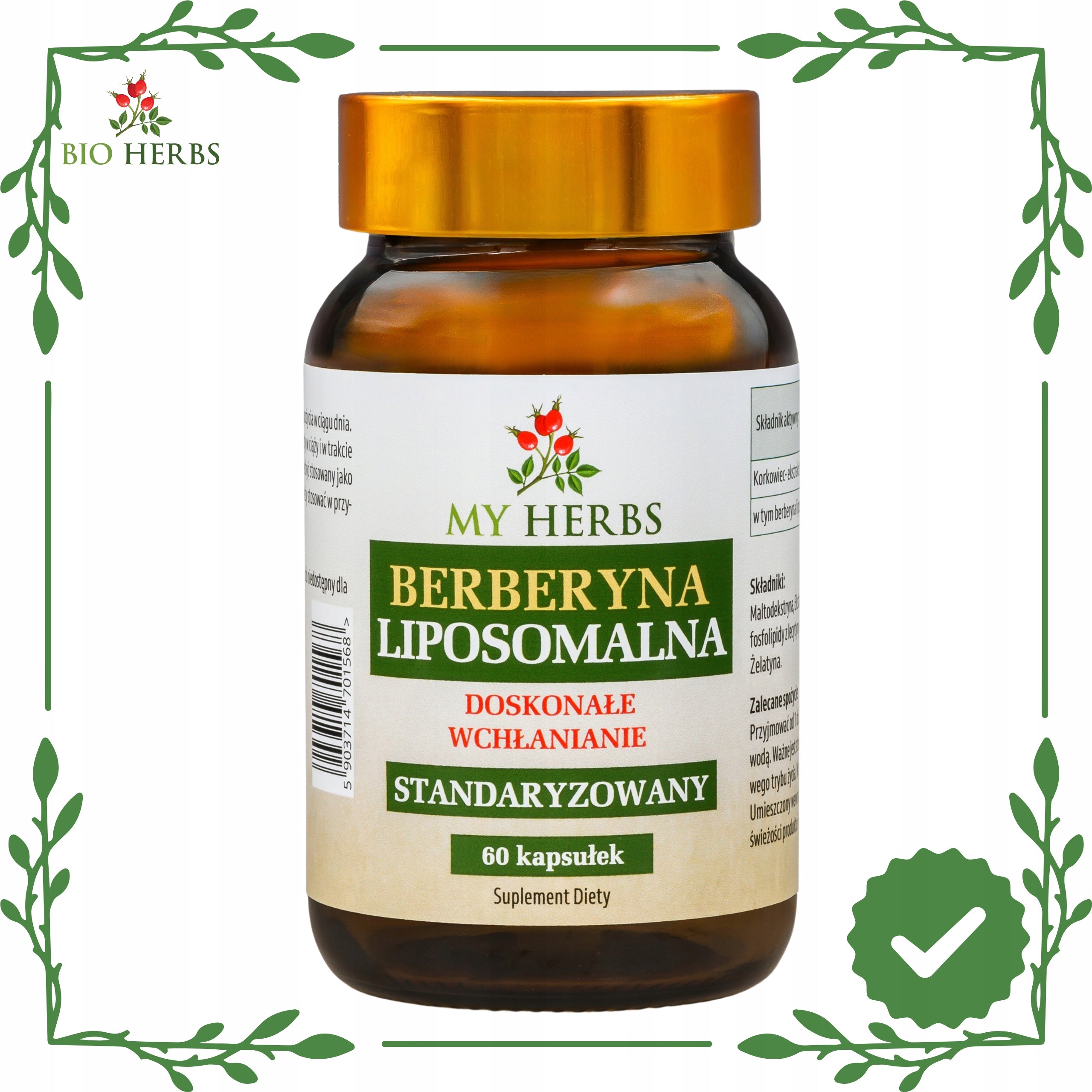 Liposomal Berberine 98% 60 caps. slimming sugar metabolism Packaging status original