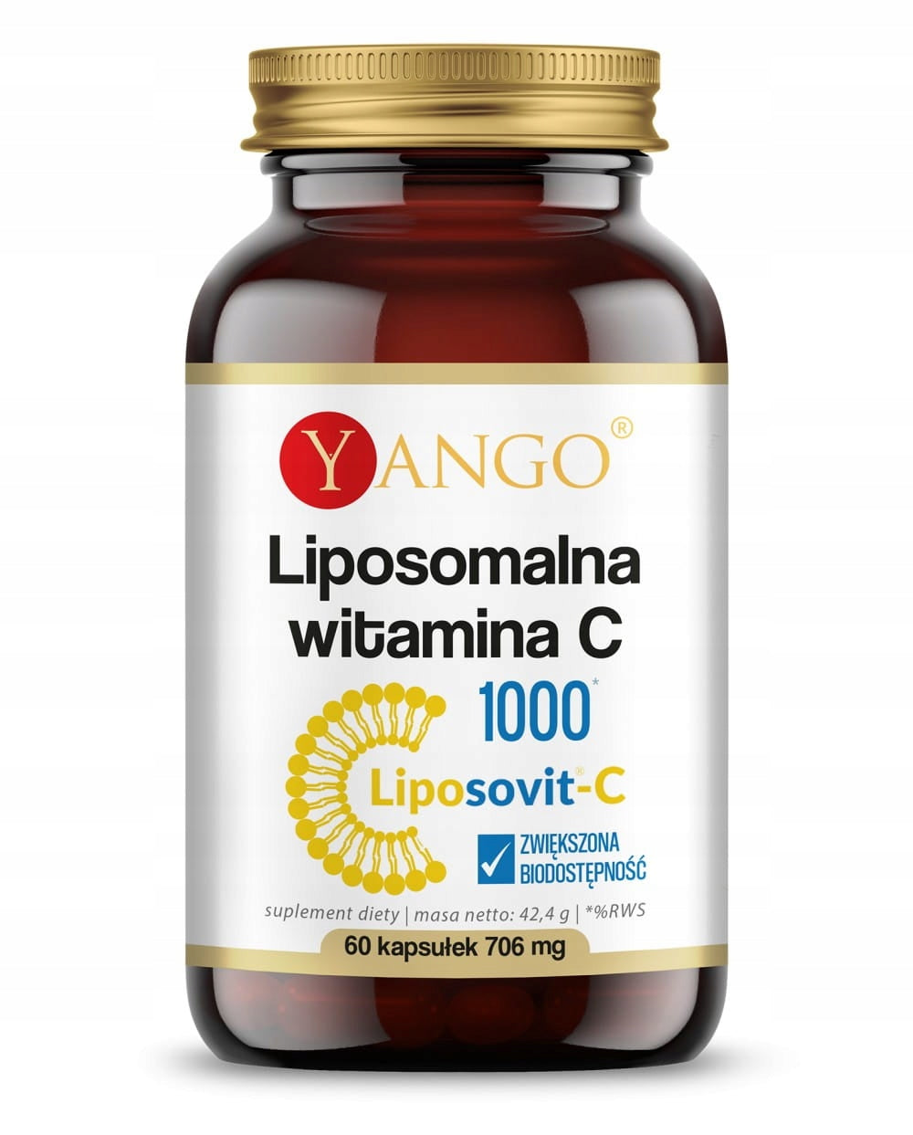 Liposomal Vitamin C - Yango - 60 kaps - Increased Bioavailability