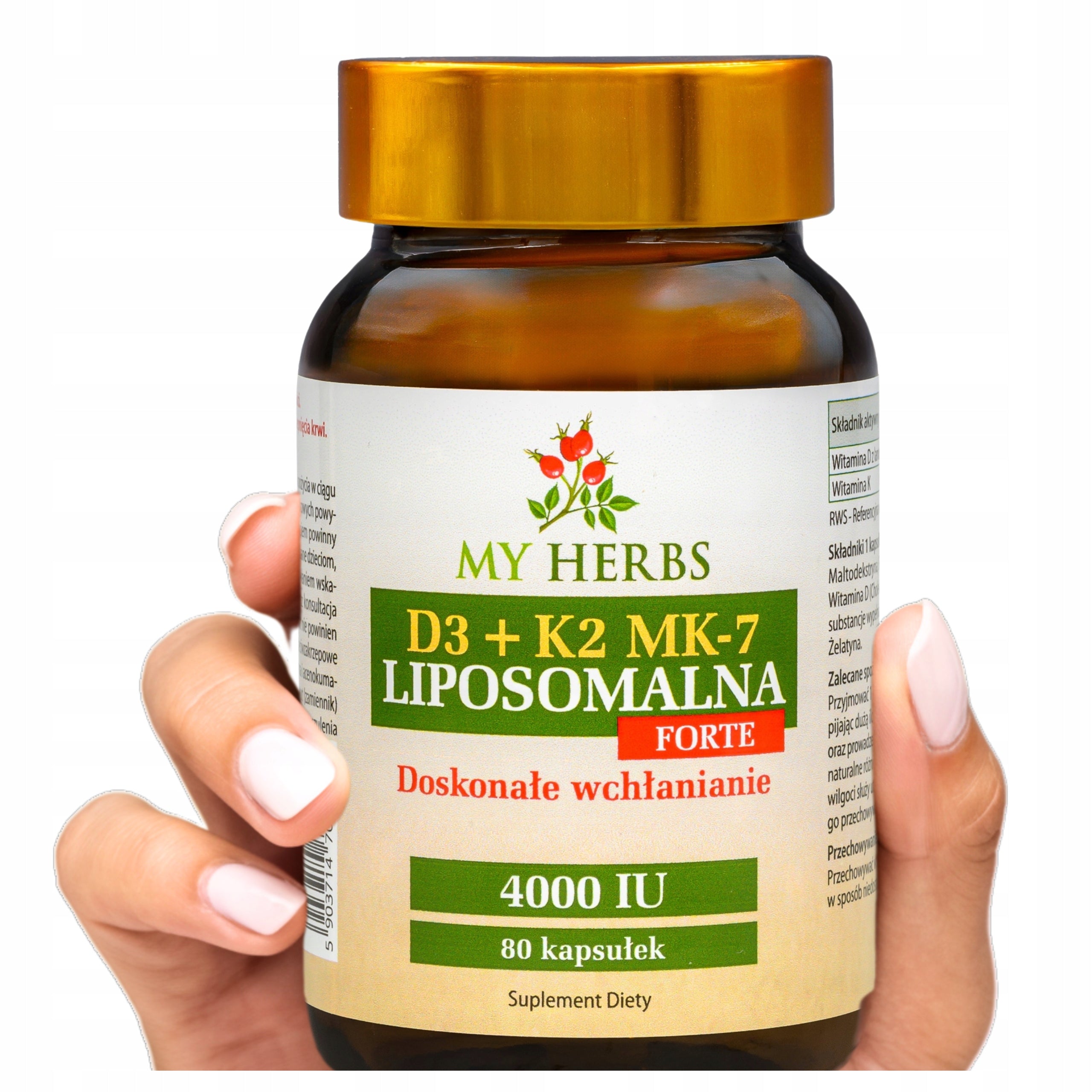 Liposomal vitamin d3+k2 mk-7 4000iu 80pcs bone resistance teeth