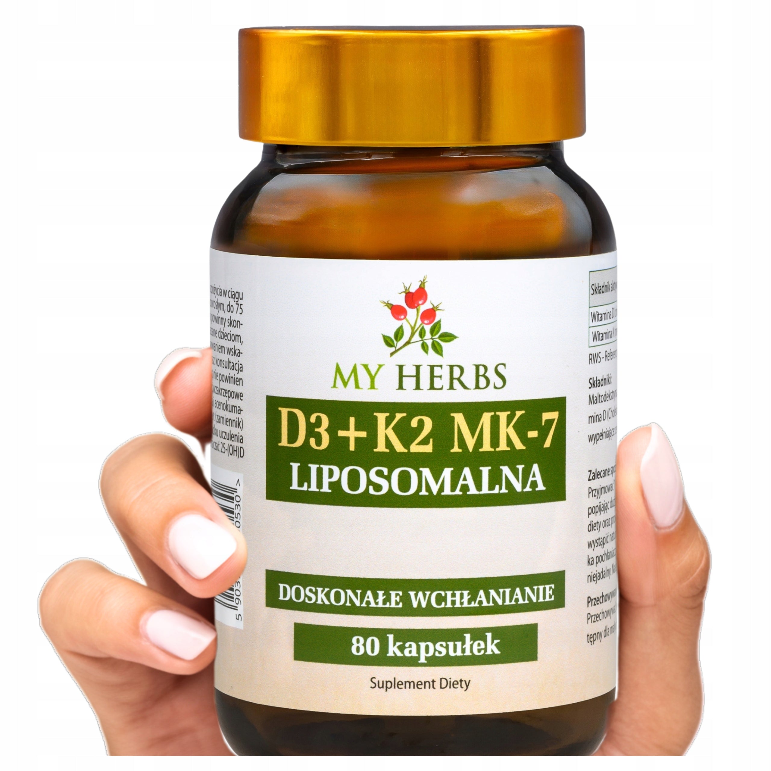 Liposomala Vitamin D3 K2 MK-7 super bone absorption circulatory system x80