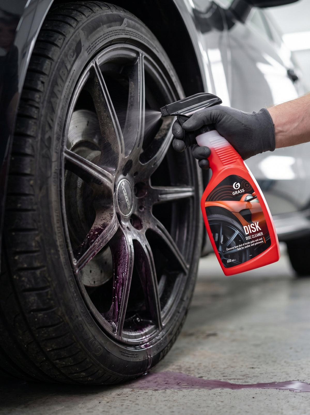 Liquid DISK Disc Cleaner 600 ml Preparation for Cleaning Brake Dust Rims Manufacturer's catalog number 110373/E