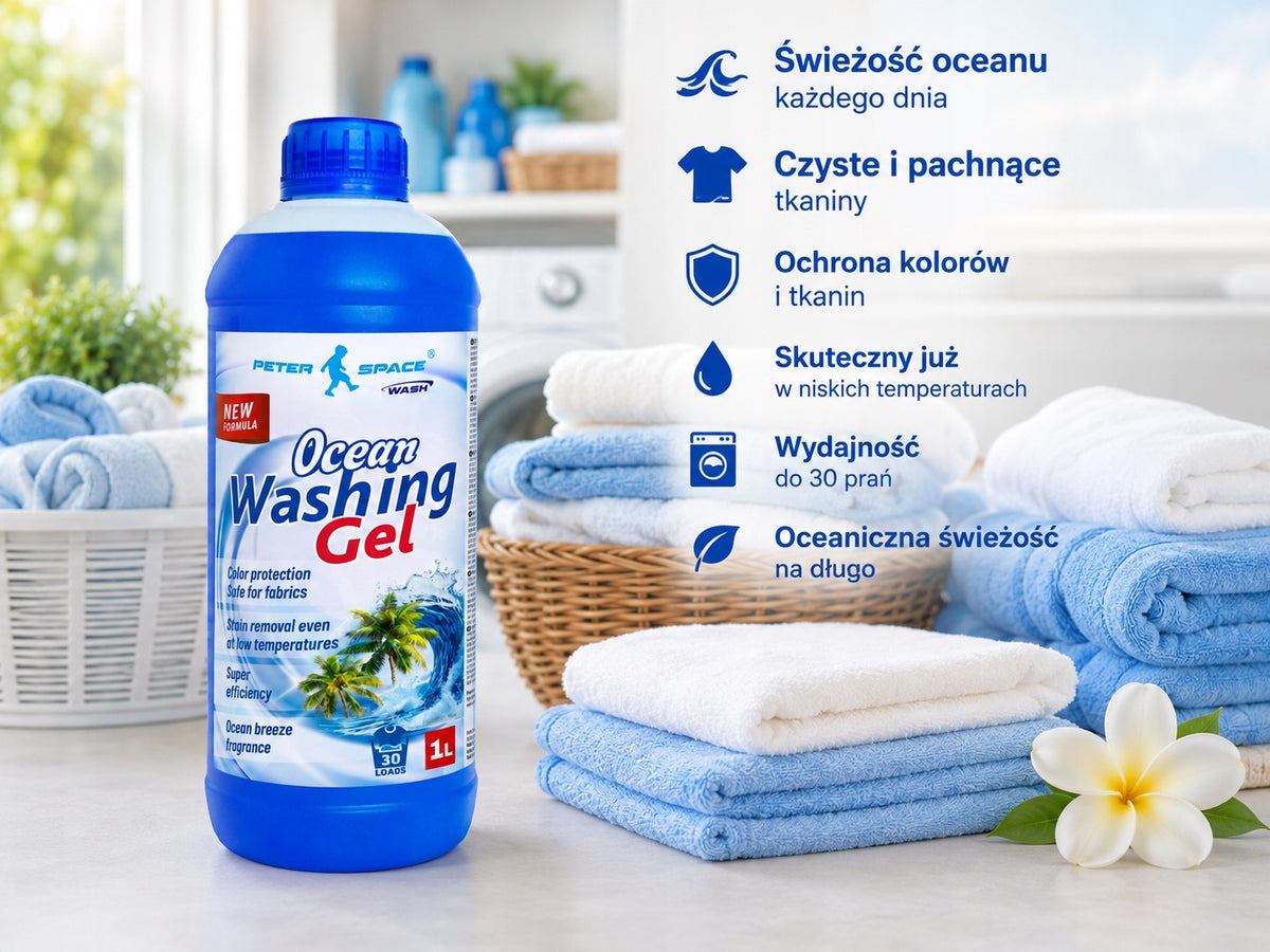 Liquid Washing Gel Universal Ocean 1L 30 Washes Concentrate Peter Space Packaging status original